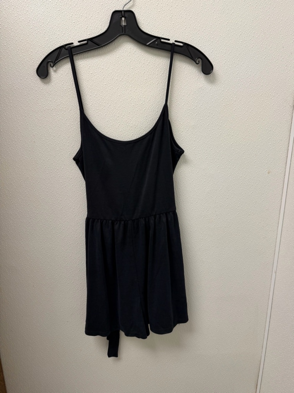 Bershka Black Sleeveless Romper with Spaghetti Straps